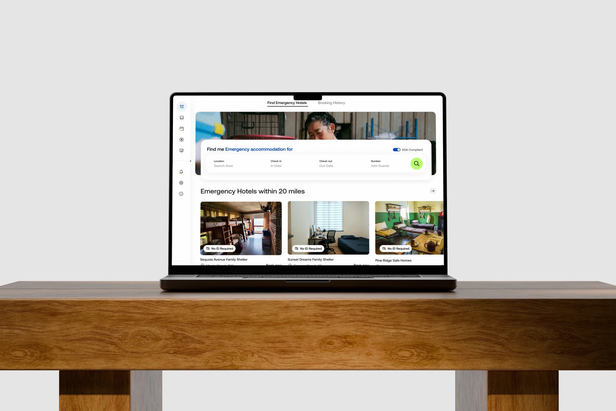 Project: Emergency Hotel Booking Platform for a US Social Service Company