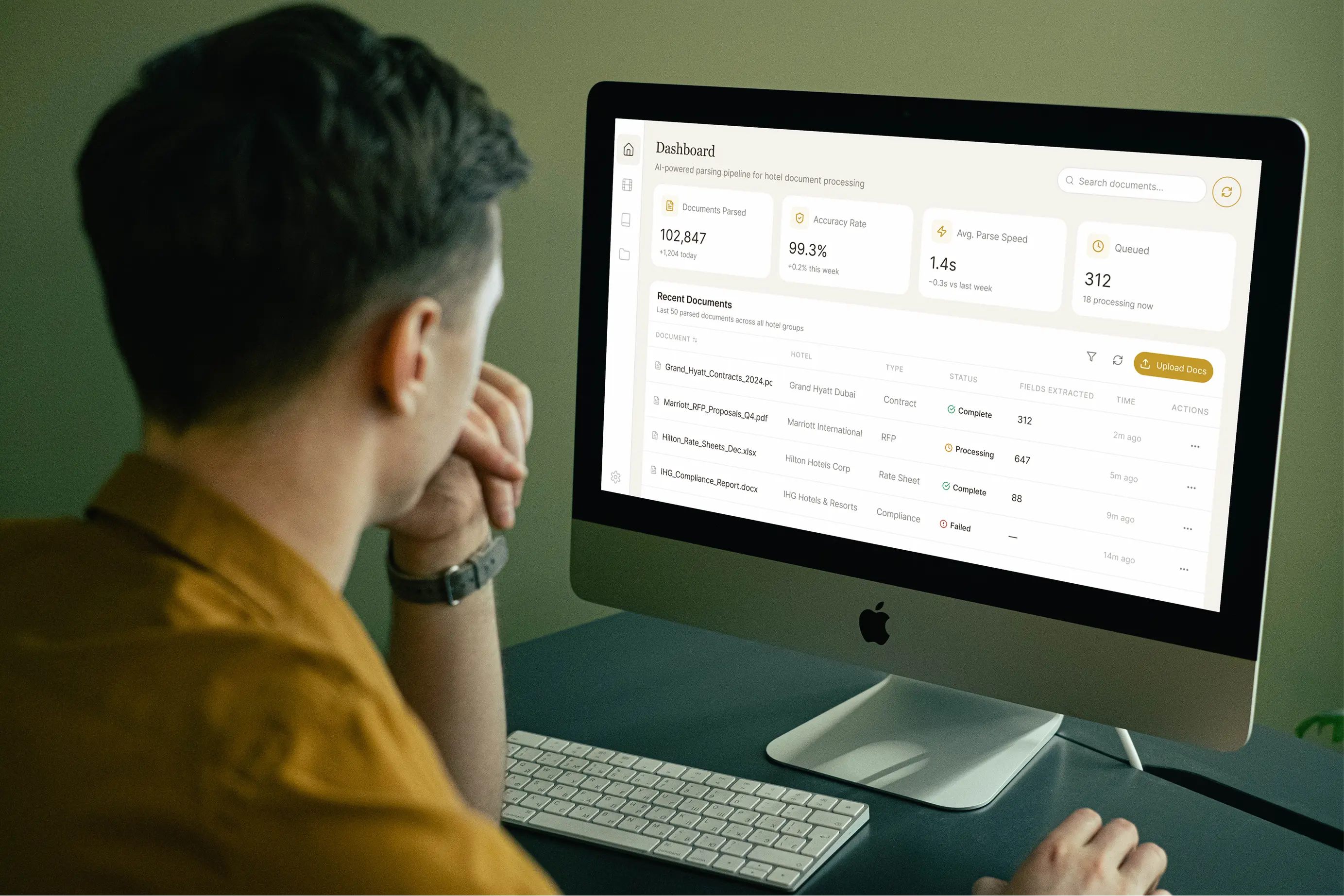 Results of the AI document processing platform
