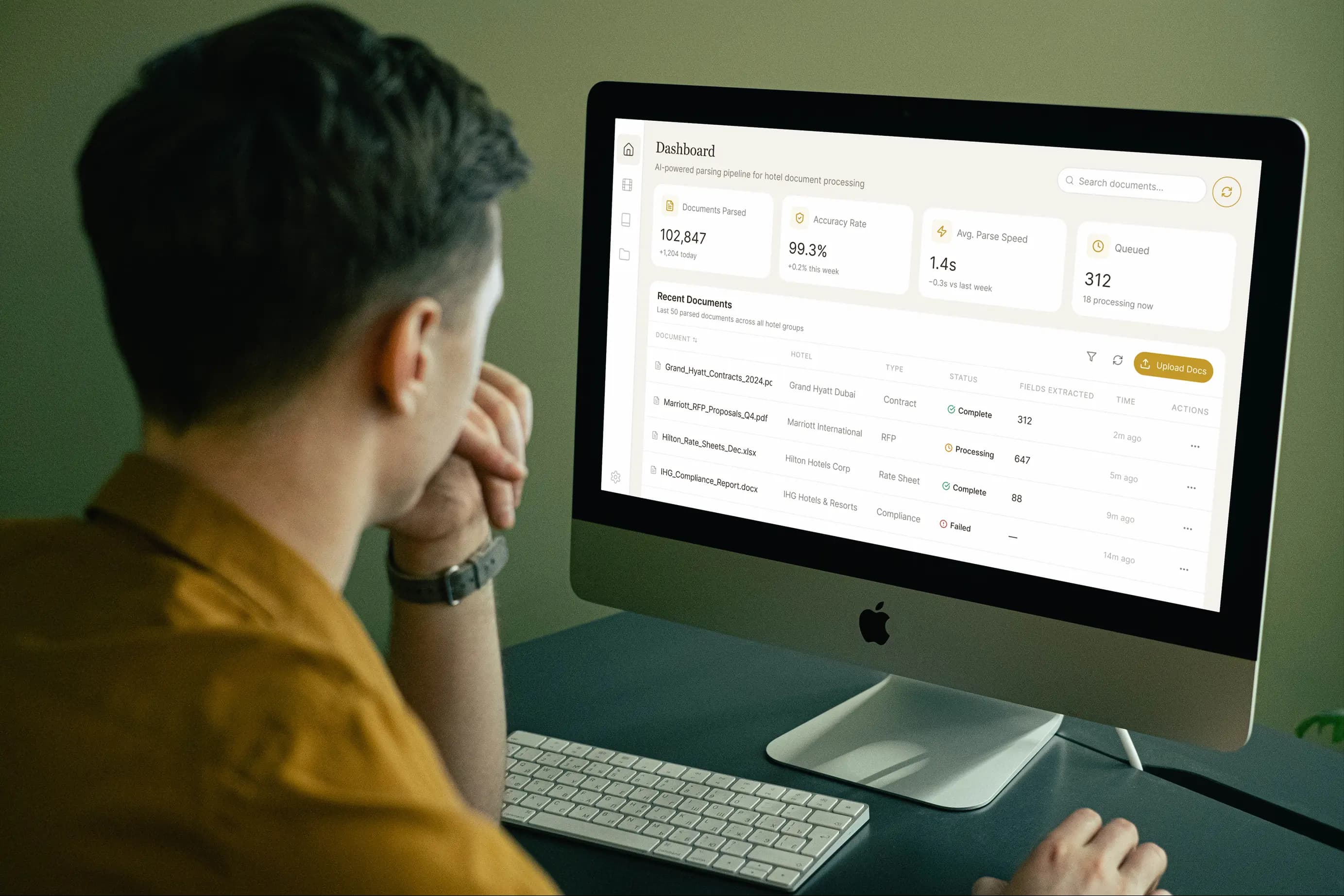 Results of the AI document processing platform