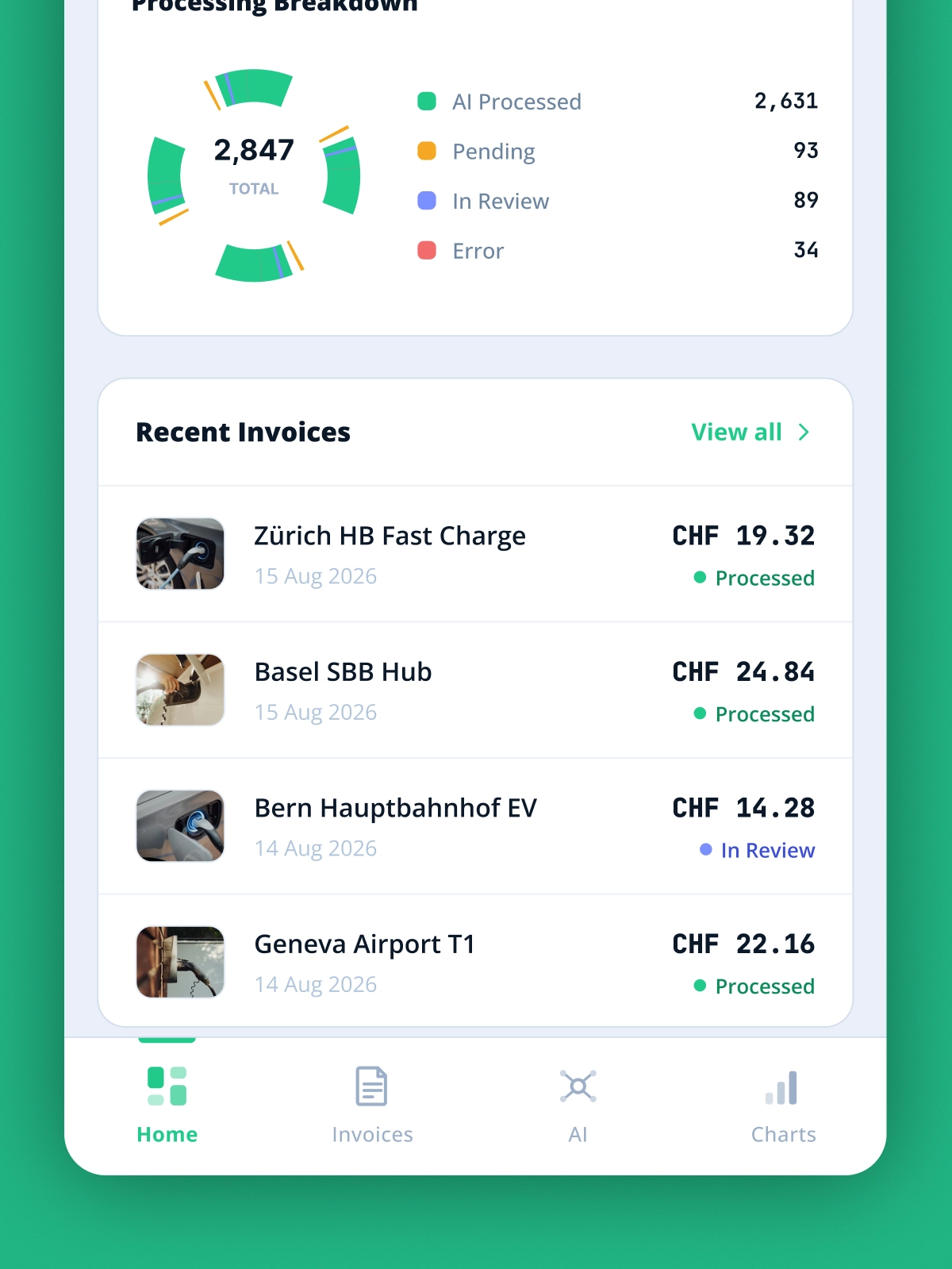 Approach to building AI invoice automation