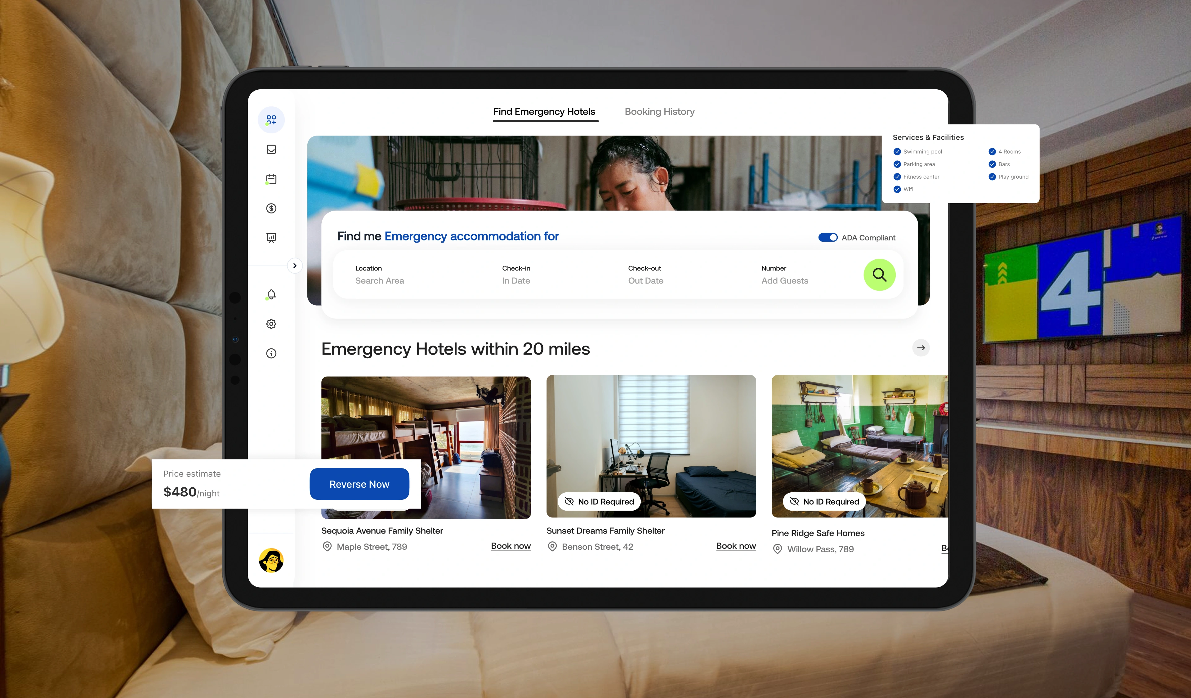 Emergency Hotel Booking Platform