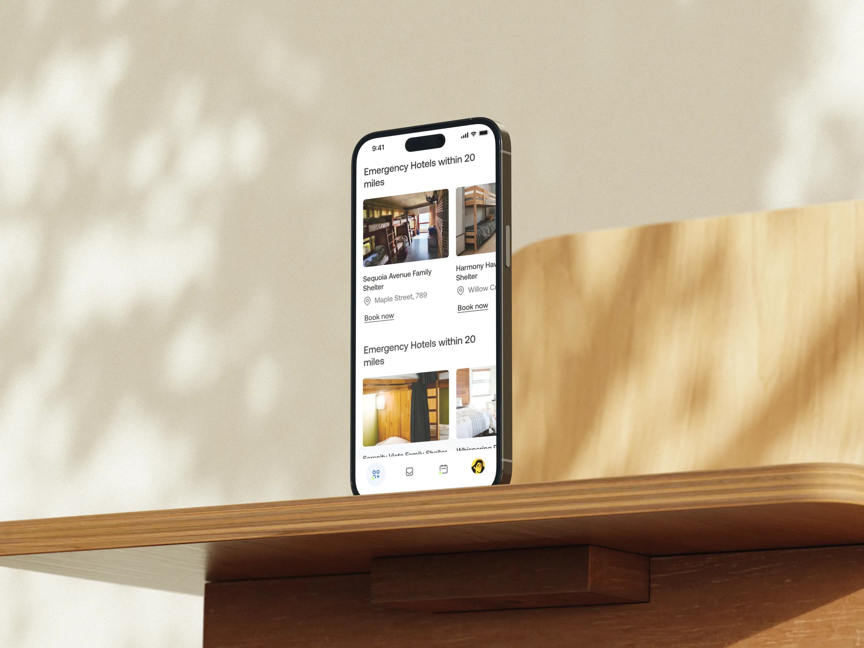 Solution for emergency hotel booking platform