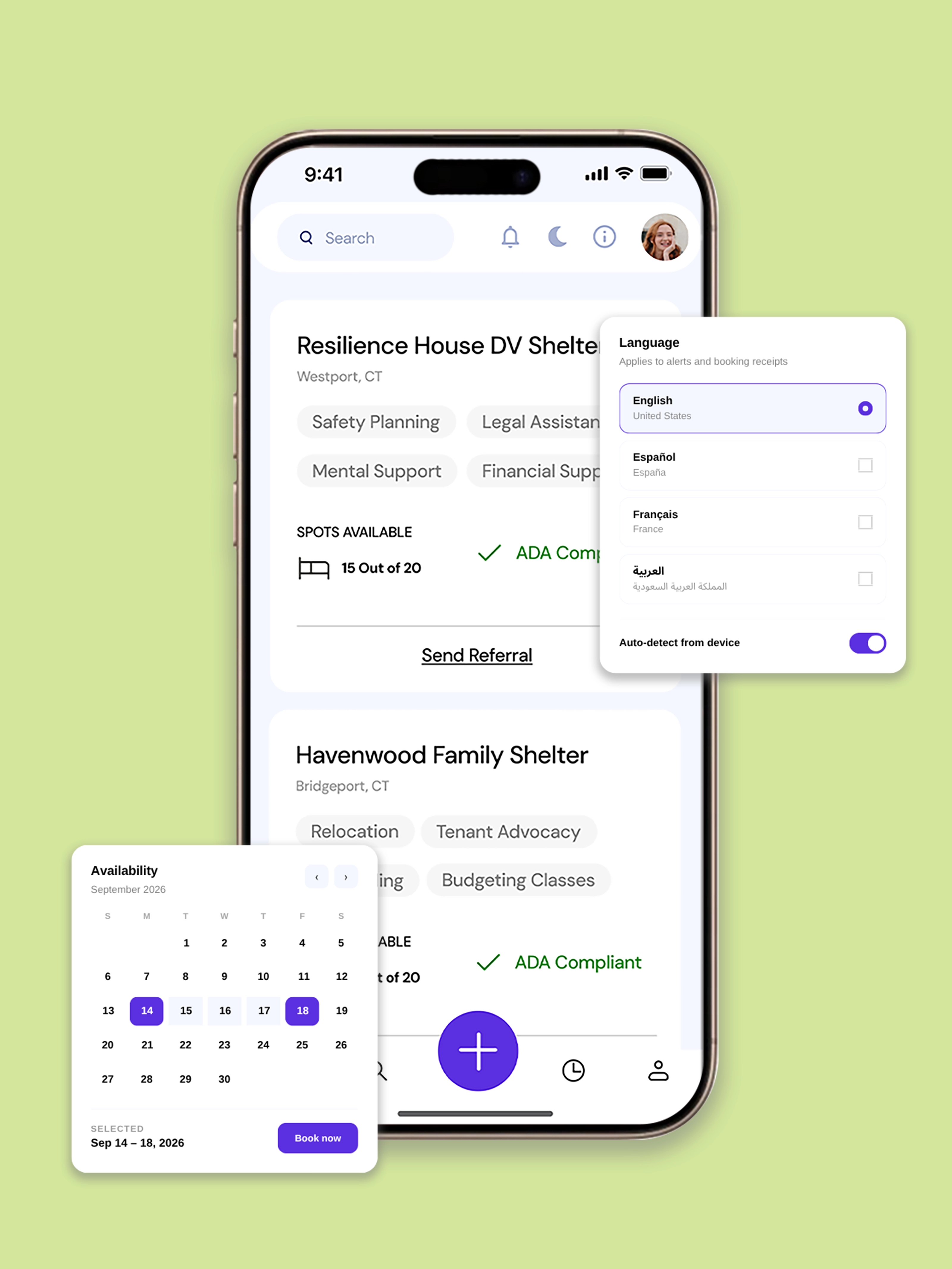 Approach to building instant shelter booking platform